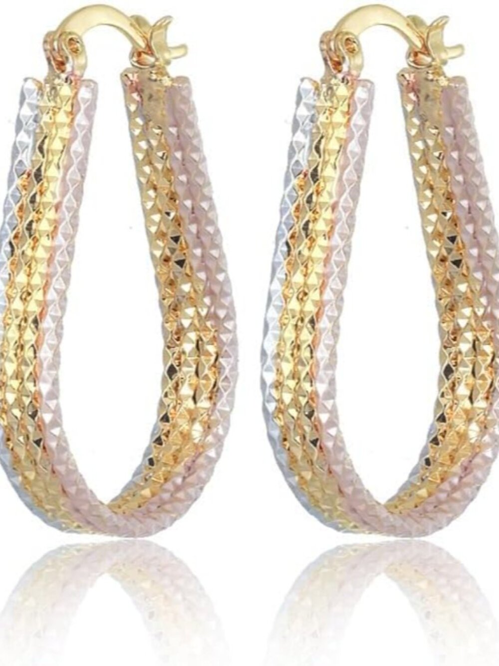 Fashionable Gold Hoop Earrings for Women - Hypoallergenic Hoop earrings Trendy G